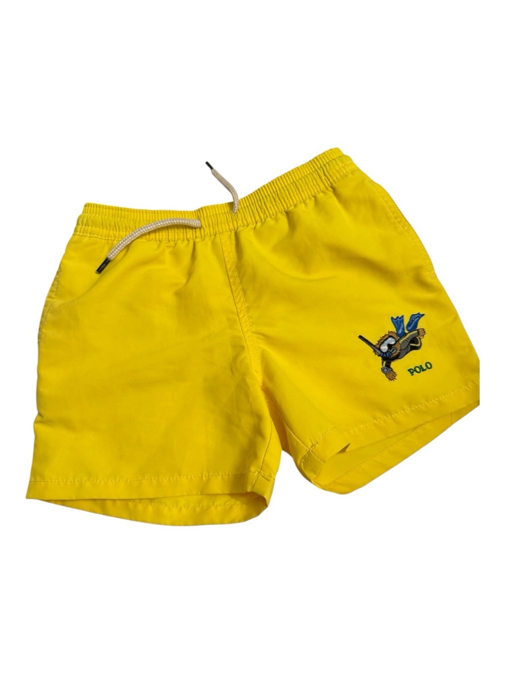 Polo by Ralph Lauren Blue and Yellow Elastic Swim Shorts